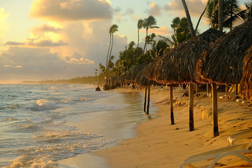 Punta Cana beach at sunset