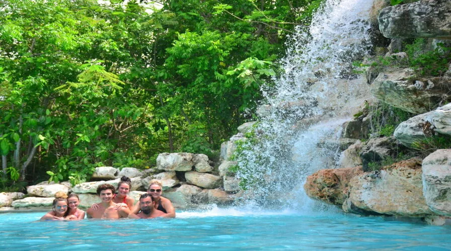 6. Waterfall at Bavaro Adventure Park