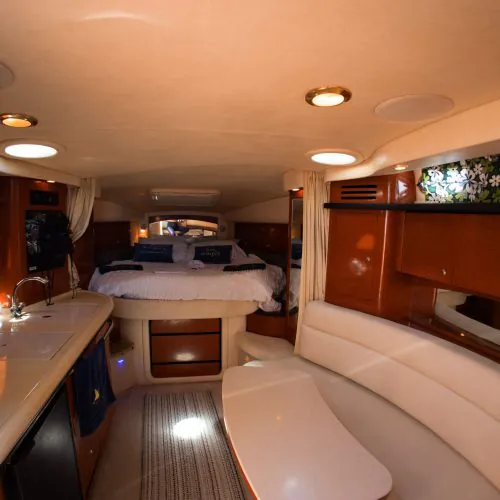 14 - Beautiful inside relaxing and sitting area view of our yacht for our loving guests on private yacht Bavaro Punta Cana tour