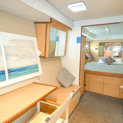 14 - Beautiful view of sitting area of our yacht on our private yacht to Saona Island tour