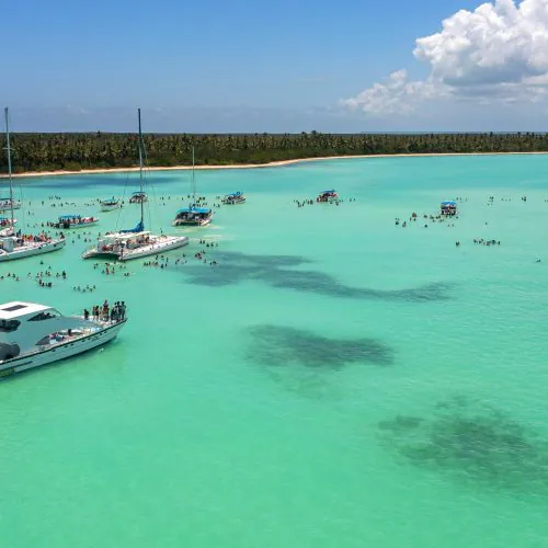 15 - Beautiful views of Punta Cana waters on our catamaran Punta Cana isla saona tour