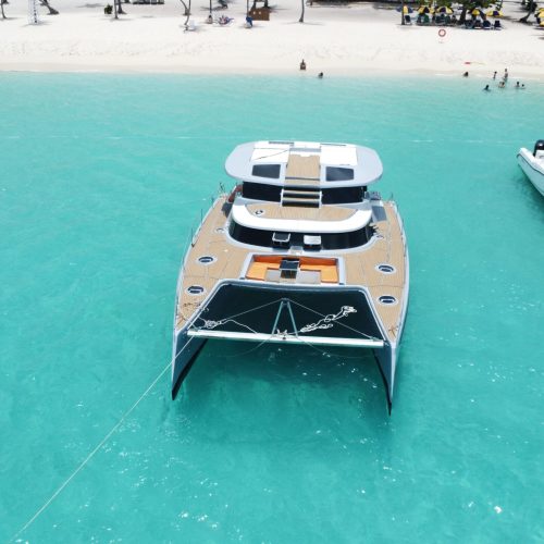 2 - Crystal water views of Punta Cana on our private yacht to Saona Island tour