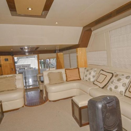8 - Luxury and clean view of sitting for our guests on Private Yacht majesty 56 Punta Cana tour