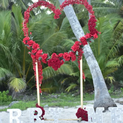 decoration in catamaran weddings punta cana