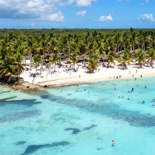 enjoying isla saona beach