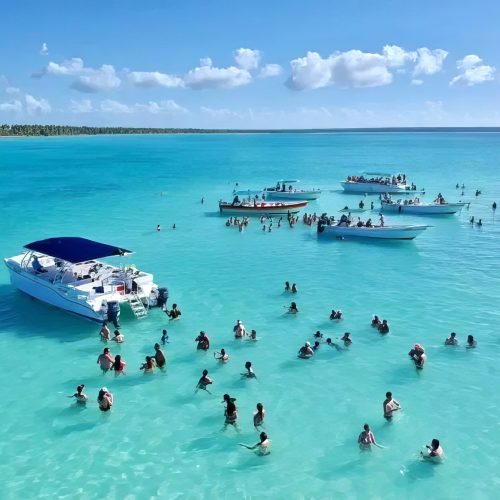 shared isla saona catamaran snorkeling tour